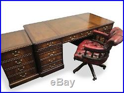 Magnificent George III Style Designer Desk Set Professionally French Polished