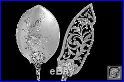 Maillard Fabulous French All Sterling Silver Ice Cream set 2 pc Art Nouveau