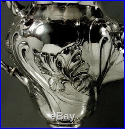 Mauser Sterling Silver Tea Set c1895 Art Nouveau Hammered