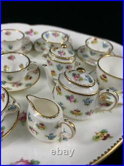 Minton Rare Antique Handpainted Miniature Tea Set H669 England Complete 20 Piece