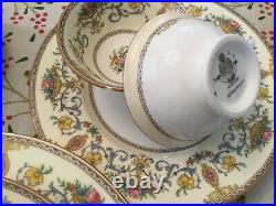 Minton Talbot 64 pc mix China dinner set lot 6 service teapot plate platter cup