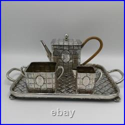 Museum-Like Tea Set from The Early Art Nouveau IN Solid Silver