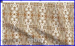 Nouveau Bronze Art 100% Cotton Sateen Sheet Set by Spoonflower