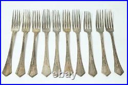 Old 800 Silver Art Nouveau Silver Cutlery Dining Cutlery Set Rückert