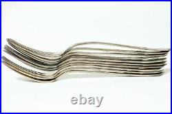 Old 800 Silver Art Nouveau Silver Cutlery Dining Cutlery Set Rückert