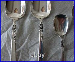 Oneida Heirloom Silver Rose Sterling Silver Flatware for 8 / 46 pc. 1602gr