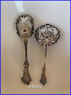 POPPY Set 5 Sterling Silver Figural Floral Spoons Paye Baker Art Nouveau NO MONO