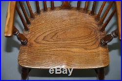 Pair Of Early 19th Century Burr Yew Wood & Elm Windsor Armchairs Part Set Of 4
