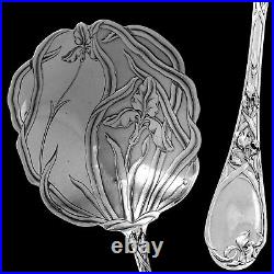 Puiforcat Rare French Sterling Silver Strawberry Spoon, Iris