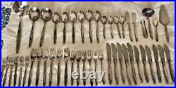 Rare, 1939 Art Nouveau Pattern, Bader 100 German Heavy Silverplate Flatware 48pc