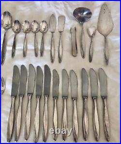 Rare, 1939 Art Nouveau Pattern, Bader 100 German Heavy Silverplate Flatware 48pc