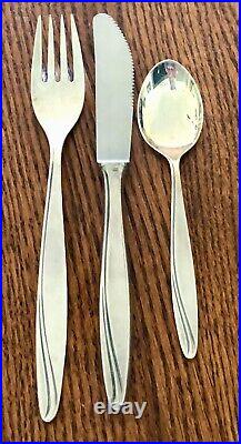 Rare, 1939 Art Nouveau Pattern, Bader 100 German Heavy Silverplate Flatware 48pc