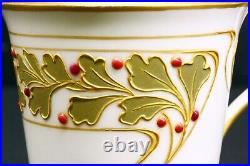 Rare Antique KPM Berlin Art Nouveau Jeweled Cup and Saucer Set c. 1914