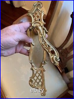Rare Antique P. E. Guerin French Art Nouveau Gilt Bronze Door Knob Set