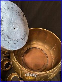 Rare! Antique Pot Brass Set Art Nouveau Dresden Böhm & Hennen Ignatius Taschner