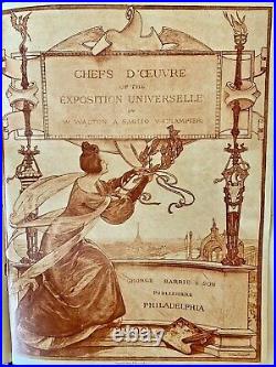 Rare Set 9 Antique Nouveau Art Books Chefs D'Oeuvre Exposition Universelle 1900