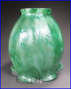Rare Set Of 3 LOETZ Art Glass Lamp Shades TITANIA Décor circa. 1907 Tiffany Era