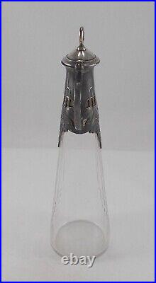 Rare Stylish 6-tlg. Liqueur Set Art Nouveau WMF Crystal Glass With Metal Fitting