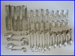 Reed & Barton Marlborough Sterling Silver Flatware Set 44 Pieces, Service for 8