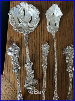 SET 5 Paye Baker POPPY Sterling Silver Figural Floral Spoon Fork Nouveau NO MONO