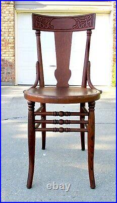 SET 6 Vtg Antique Art Nouveau Bentwood Pressed Back Cafe Bistro Dining Chairs