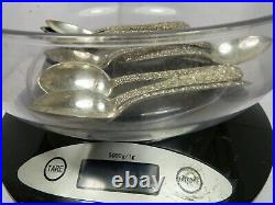 S. Kirk & Son Repousse Sterling Silver Demitasse Spoon 4 3/8 Set of 12