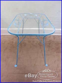 Salterini Wrought Iron Art Nouveau Patio 5 Piece Table & Chairs Dining Set