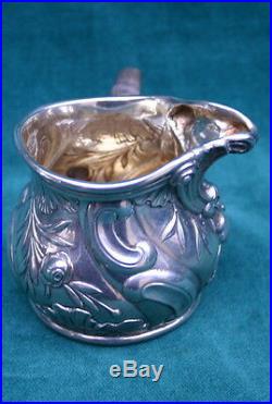 Schnauffer Art Nouveau German 800 3pcs. Silver Tea Set MAGNIFICENT