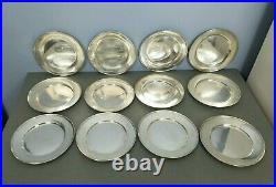 Set 12 Baltimore Silversmiths Mfg Co Sterling Silver Bread Butter Plates 1905