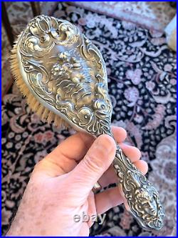 Set 4 Antique Unger Brothers Kerr Loves Dream Art Nouveau Sterling Silver Vanity