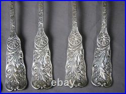Set 5 1885 Gorham Antique St Cloud Sterling Silver 7 Spoon Vintage Tablespoons