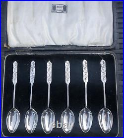 Set 6 Liberty and Co silver spoons Art Nouveau classic Birmingham 1921