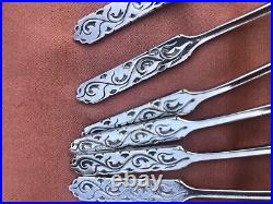 Set 6 Liberty and Co silver spoons Art Nouveau classic Birmingham 1921