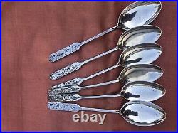 Set 6 Liberty and Co silver spoons Art Nouveau classic Birmingham 1921