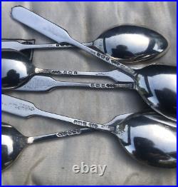 Set 6 Liberty and Co silver spoons Art Nouveau classic Birmingham 1921