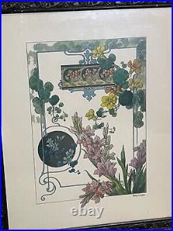 Set Framed Art Nouveau Floral Botanical Framed Flower Prints Henry Lambert 16x20