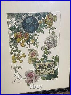 Set Framed Art Nouveau Floral Botanical Framed Flower Prints Henry Lambert 16x20