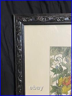 Set Framed Art Nouveau Floral Botanical Framed Flower Prints Henry Lambert 16x20