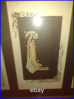 Set Of 4 Art Nouveau Prints By Joy Dunn