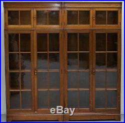 Set Of 4 Circa 1920 English Oak Minty Oxford Metamorphic Library Bookcases Suite