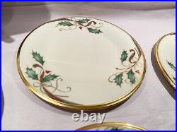 Set Of 5 Brand New-1st Quality Lenox Holiday Nouveau Gold Salad Plates Tags