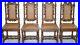 Set_Of_Four_Jacobean_Victorian_Edwardian_Hand_Carved_Oak_Dining_Chairs_Rattan_01_grs
