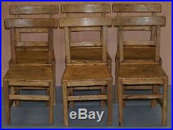 Set Of Six Victorian Elm And Oak Dining Room Chairs Stunning Timber Eight Ten