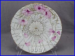 Set of 10 Haviland Limoges Signed JLH 1889 Art Nouveau Floral 8 1/2 Inch Plates