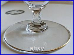 Set of 4 Baccarat Crystal Sherbet Champagne Glasses Gold Gilt Encrusted