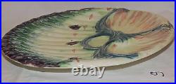 Set of 6 French Majolica Luneville Asparagus plates