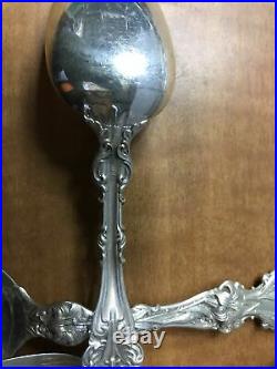Set of 6 Sterling Silver LILY by Whiting 1902 Soup Tablespoons 6-3/4 No Mono