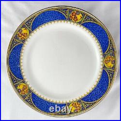 Set of 8 Wedgwood Imperial Porcelain Doreen Art Nouveau 7 3/8 Plates Blue/Gold