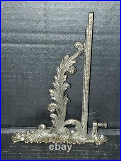 Set of Art Nouveau Shelf Brackets Antique Brass Gold Shelf Holders