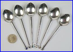 Set of Josef Hoffmann (for Pott) silver teaspoons c1955. Wiener Werkstätte